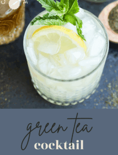 Green tea cocktail pinterest image