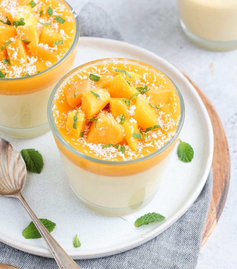 mango panna cotta