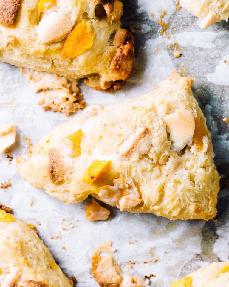 mango white chocolate scones