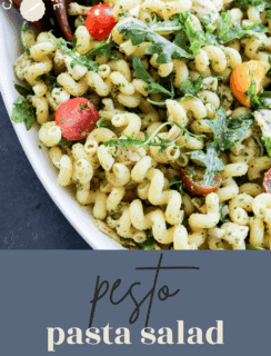 pesto chicken pasta salad pinterest image