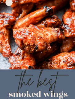 smoked chicken wings pinterest image