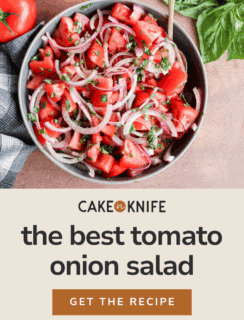 Tomato onion salad pinterest image