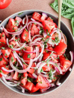 Tomato onion salad horizontal social media image