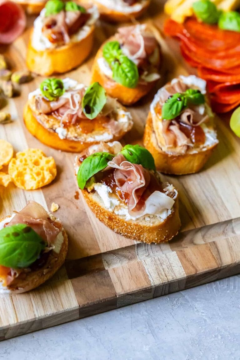 Goat Cheese, Fig, and Prosciutto Crostini