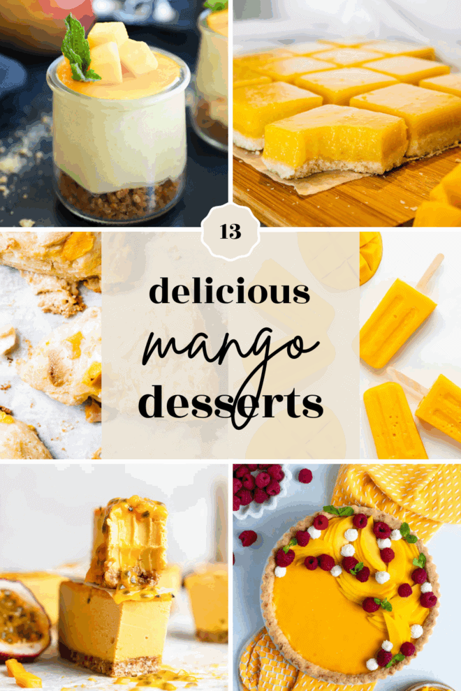 mango dessert recipes pinterest image