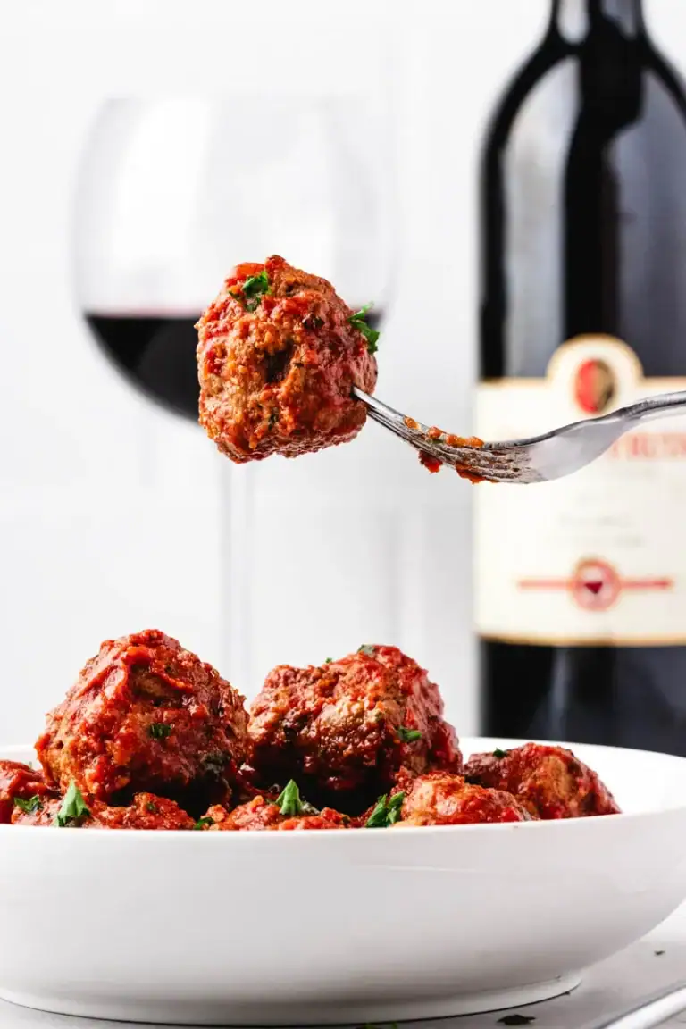 Braised Italian Bison Meatballs