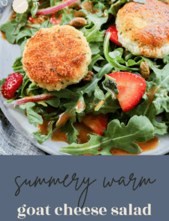 Warm goat cheese salad pinterest social media image