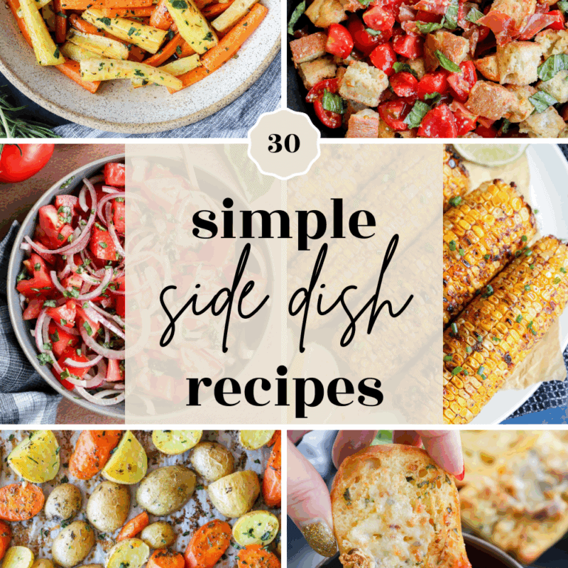 Simple easy side dish recipes pinterest image