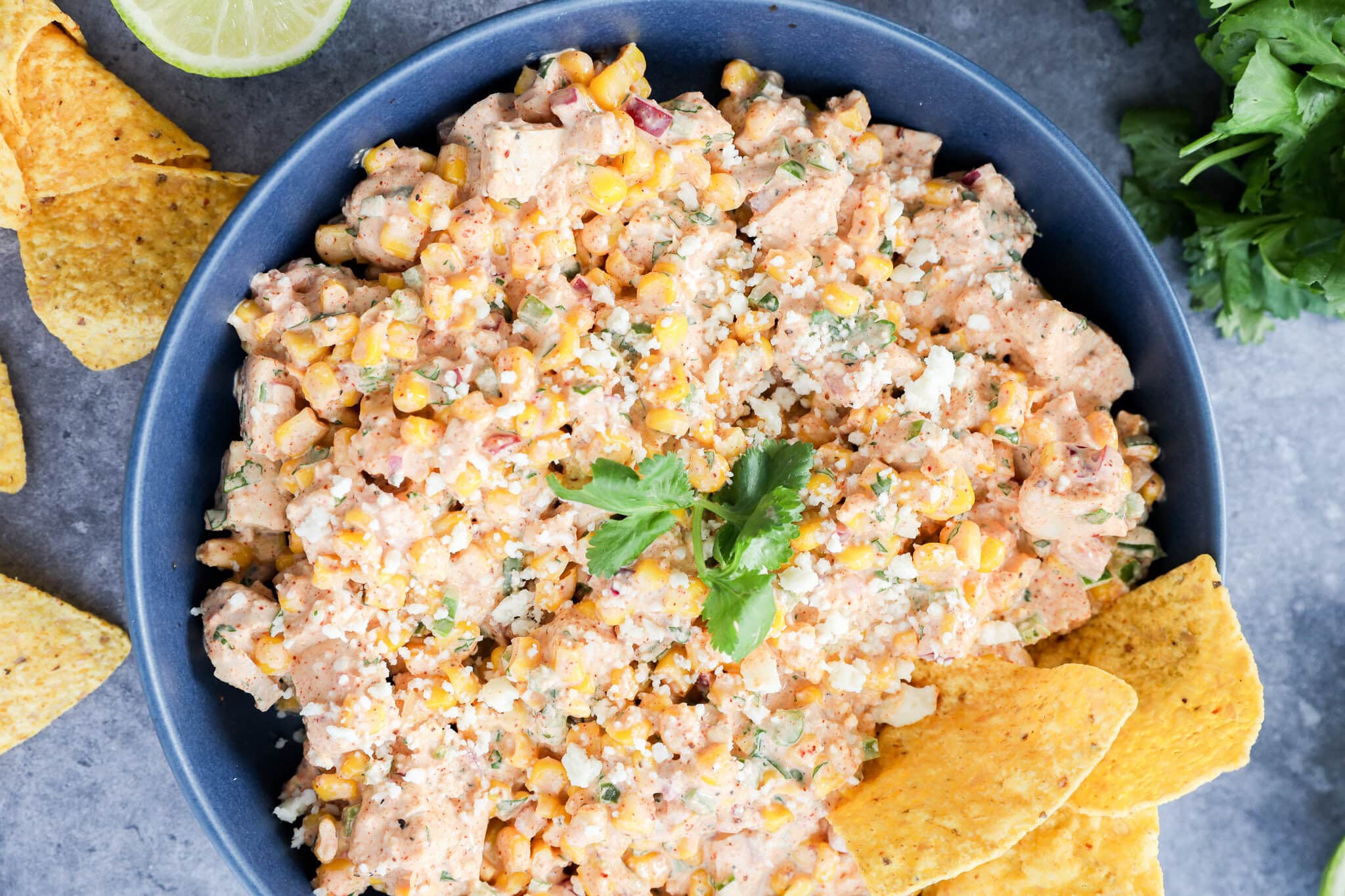 Easy Mexican Street Corn Chicken Salad (Elote-Style) | Cake 'n Knife