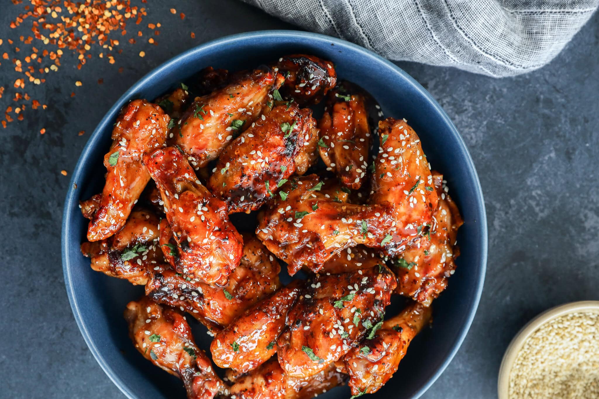 Sticky & Sweet Honey Garlic Chicken Wings | Cake 'n Knife